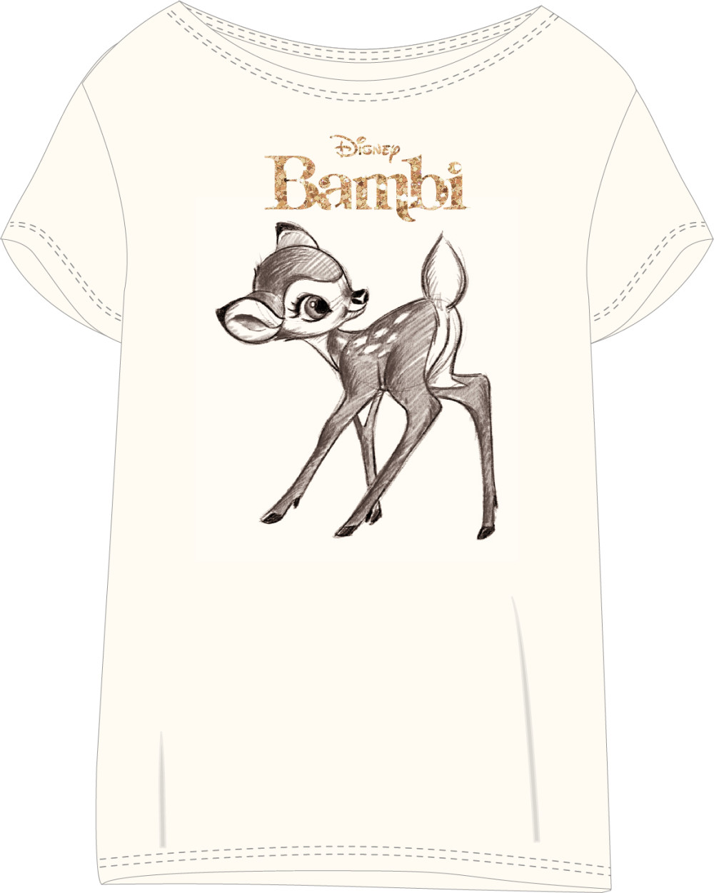 Disney Bambi Damen kurzer Nachthemd M