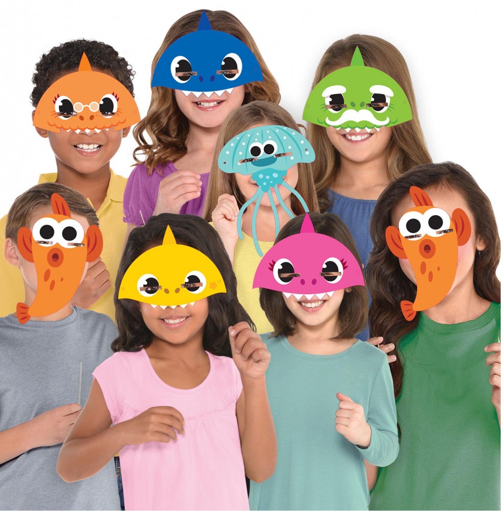 Baby Shark Music Maske, 8er-Set