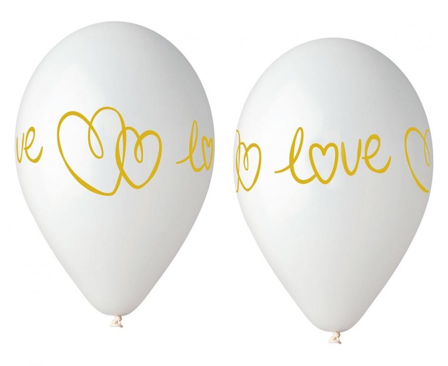 Liebe White Ballon, 5 Stück 13 Zoll (33 cm)