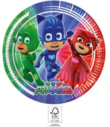 PJ Masks Trio Papierteller 8 Stk 23 cm FSC