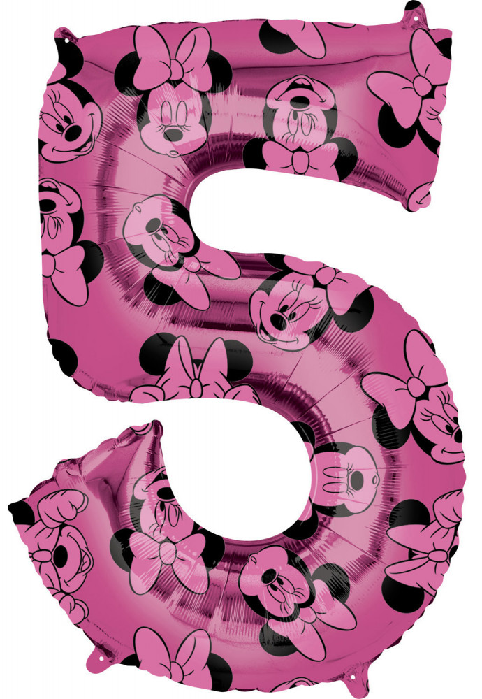 Disney Minnie  Folienballon Nummer 5 - 66 cm