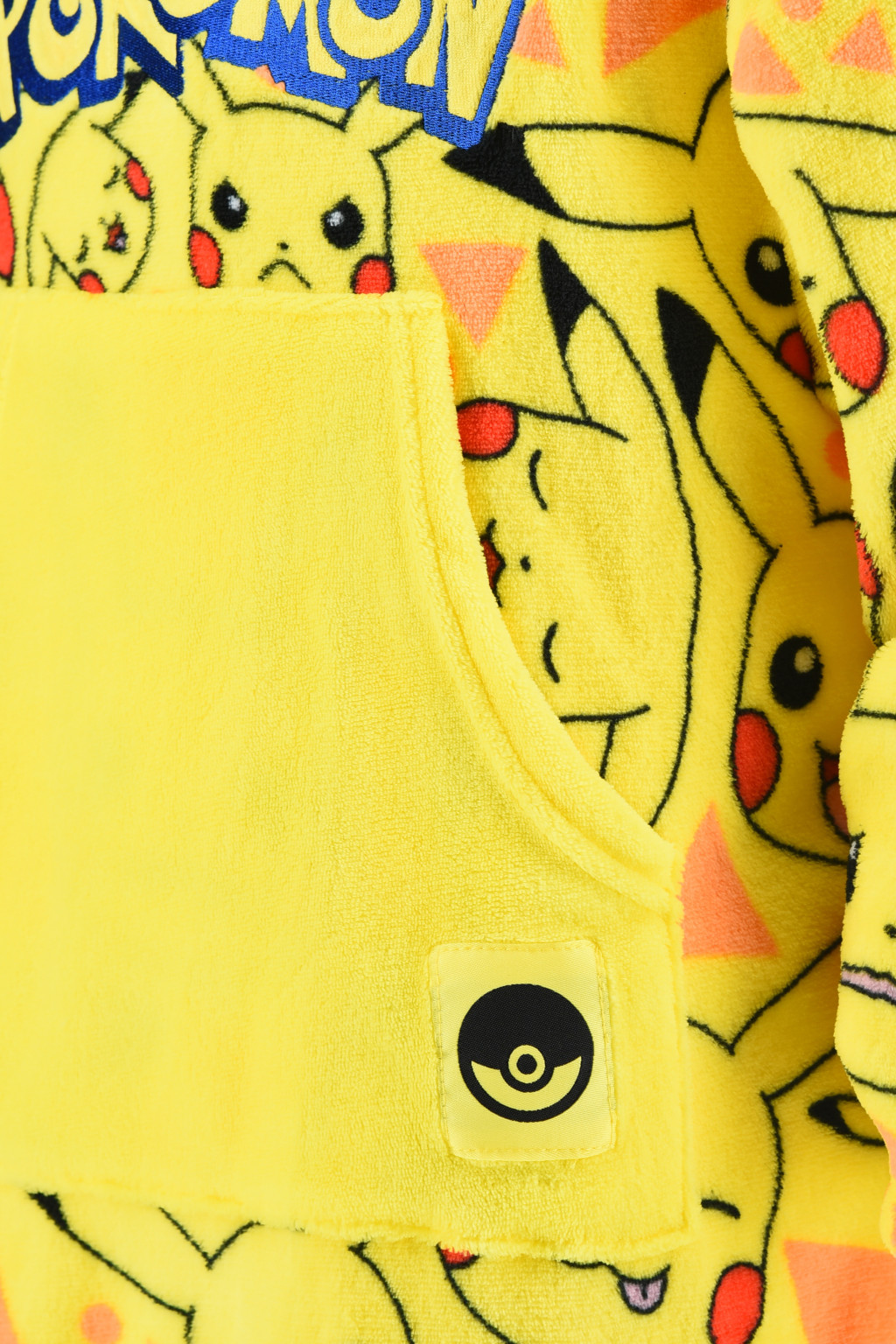 Pokémon Yellow Überziehbare Plüsch-Fleece-Decke, Poncho 10-16 Jahre