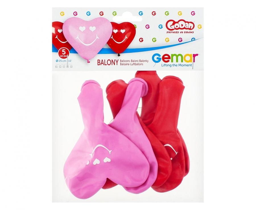 Liebe Smiling Hearts, Herzballon, 5 Stk 10 Zoll (25 cm)