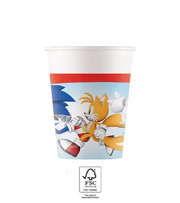 Sonic the Hedgehog Sega Sonic the Hedgehog Papierbecher 8 Stk. 200 ml FSC
