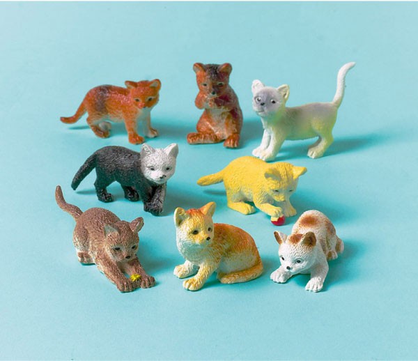 Katze Kunststofffiguren 12er Set