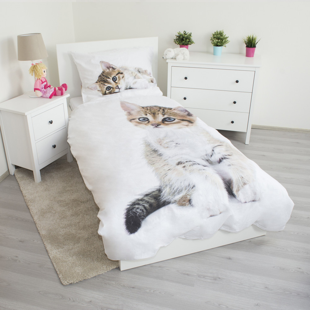 Katze Bettwäsche-Set 140×200 cm, 70×90 cm