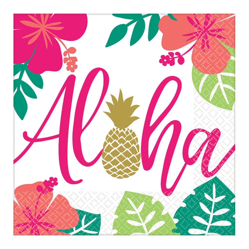 Aloha Pineapple Serviette 16 Stk 33x33 cm