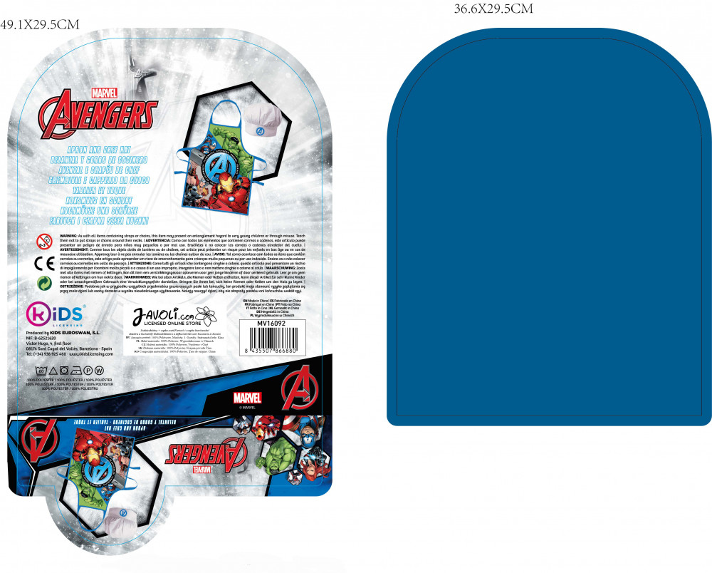 Avengers Teammates Kinder Schürze 2-teiliges Set