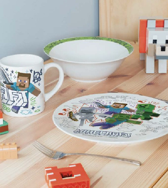 Minecraft Explore More Porzellan Geschirrset in Geschenkschachtel