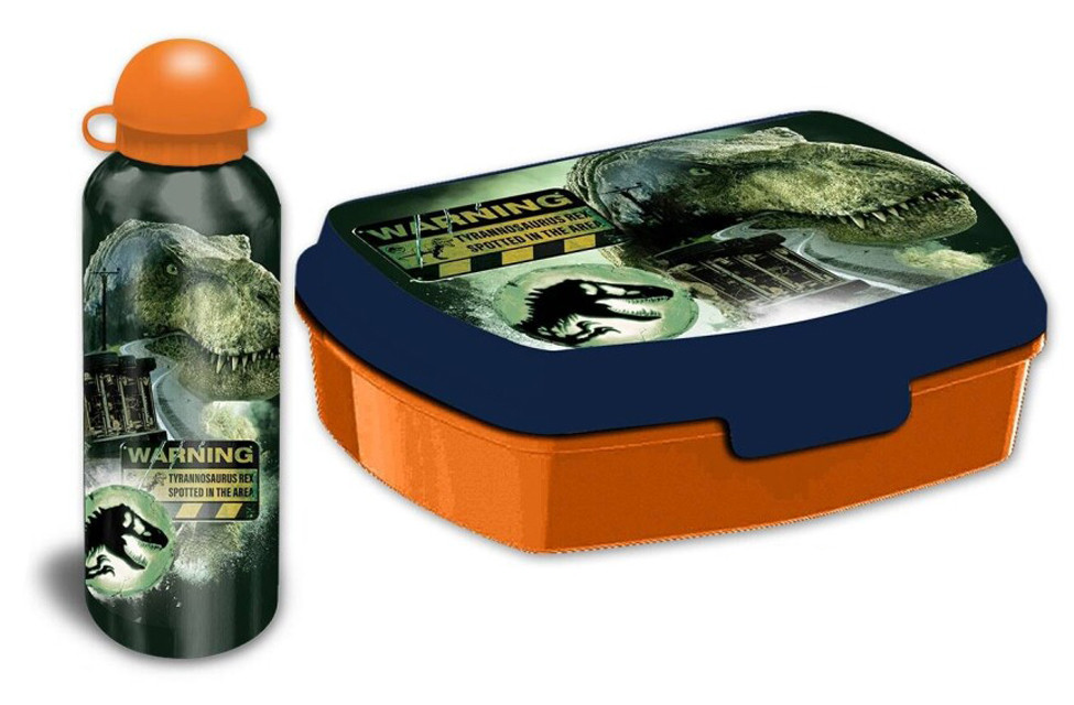Jurassic World Dominion Sandwichbox + Aluminiumflaschen Set