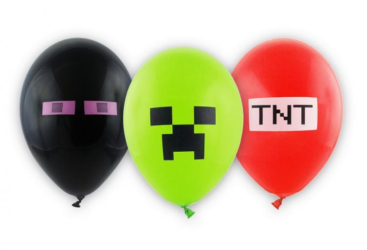 Minecraft TNT Partyballon, 6 Stk 12 Zoll (30 cm)