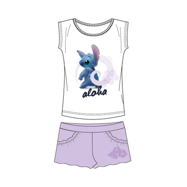Disney Lilo und Stitch White Aloha 2-teiliger Satz 10-16 Jahre