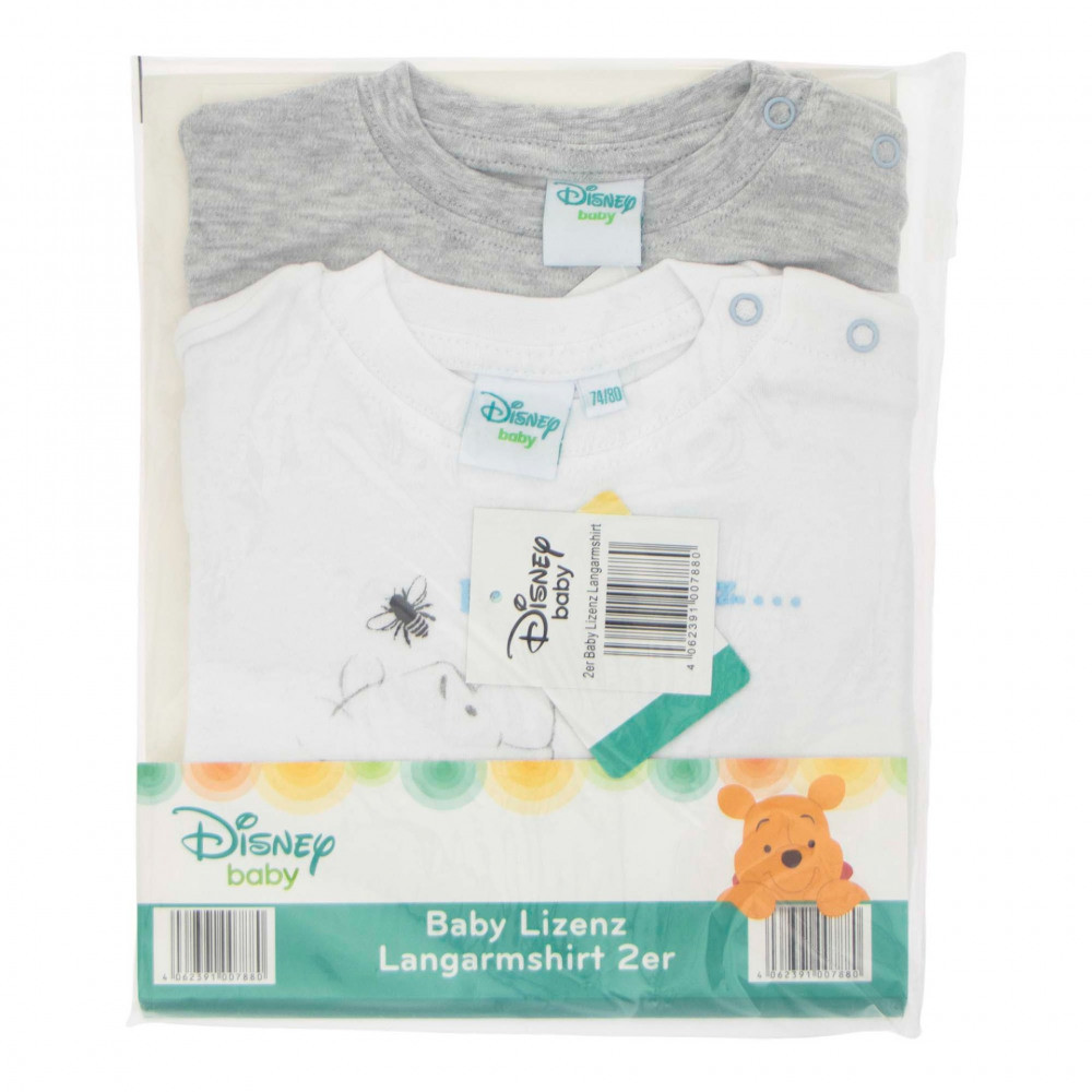 Disney Winnie Puuh Baby-T-Shirt, Oberteil 2er-Set 68/74 cm