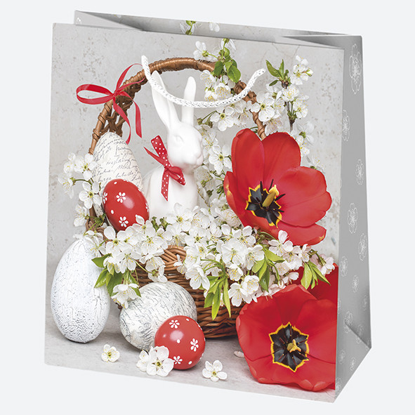 Ostern Spring Papier Geschenktasche 15,5x15,5x8 cm