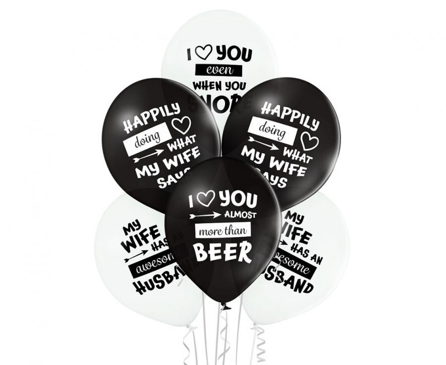 Hochzeit Beste Ehefrau aller Zeiten, Ballon, 6er Set, 12 Zoll (30 cm)
