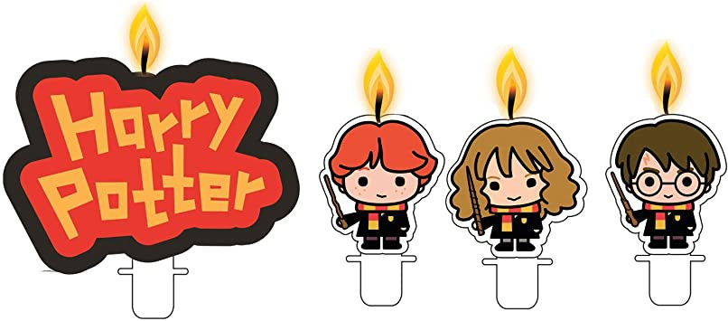 Harry Potter Graphic Tortenkerzen, Kerzenset, 4-teilig