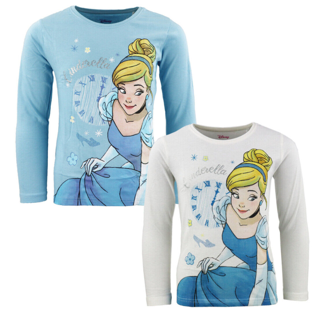 Disney Prinzessin Cinderella Kinder Langarmshirt, Oberteil 98-128 cm
