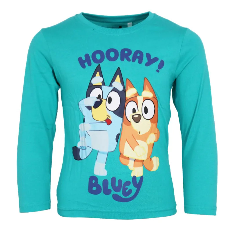 Bluey Hooray! Kinder Langarmshirt, Oberteil 2 - 6 Jahre / 92 - 116 cm