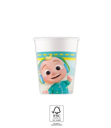 Cocomelon Music Pappbecher 8 Stk 200 ml FSC