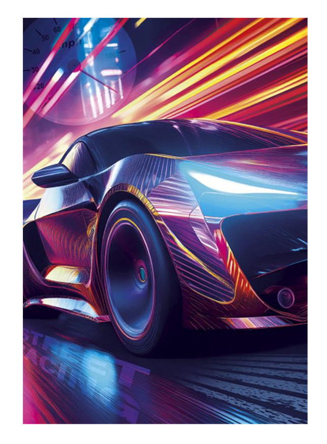 Fahrzeug Street Racing Auto A/4 Mappe mit Gummiband