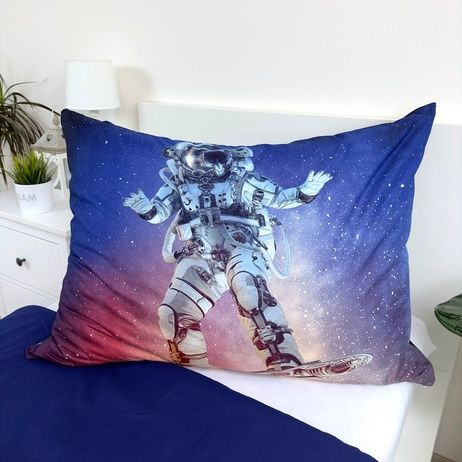 Astronaut Surf Bettwäsche 140×200cm, 70x90 cm Mikrofaser