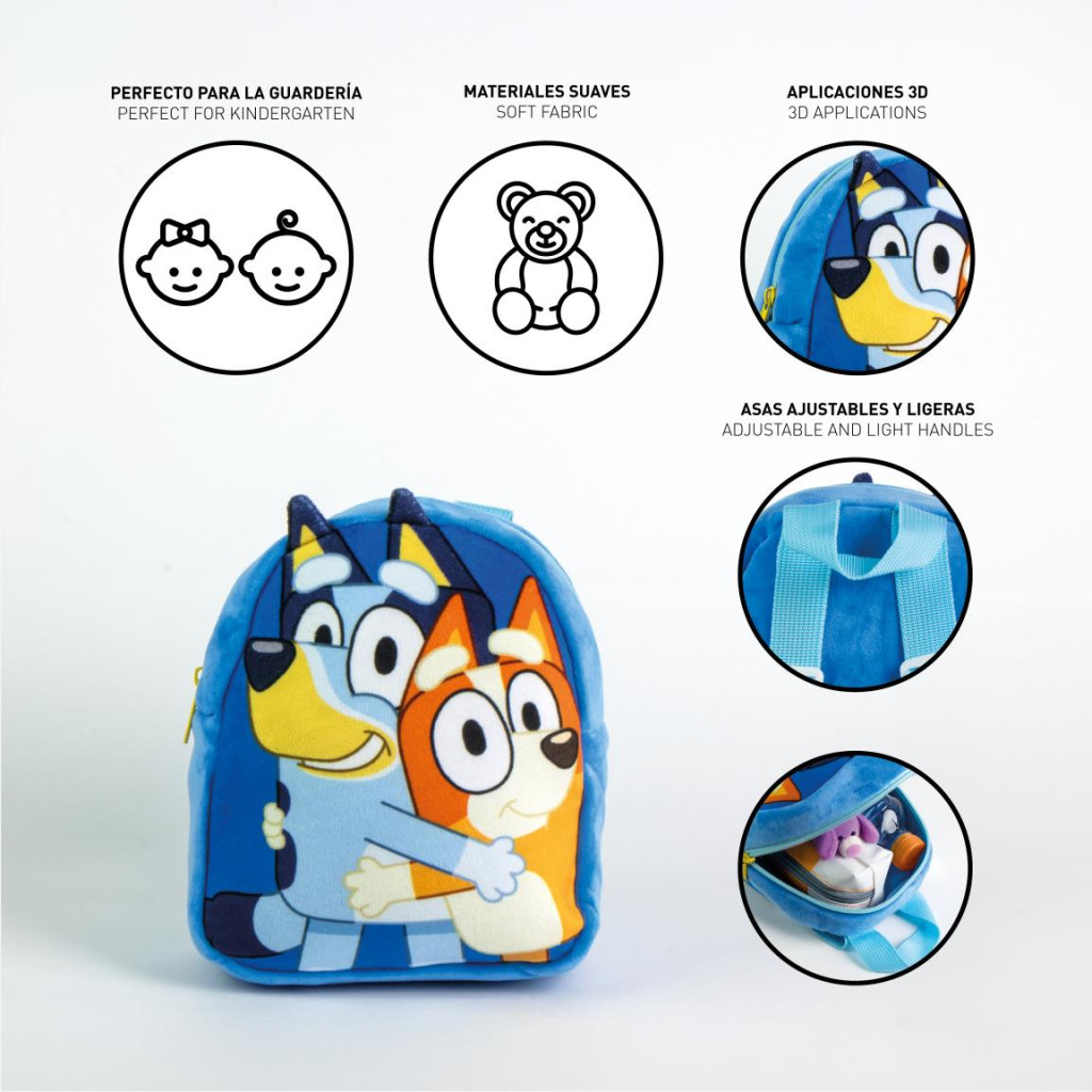 Bluey Hug Plüschrucksack, Tasche 22 cm