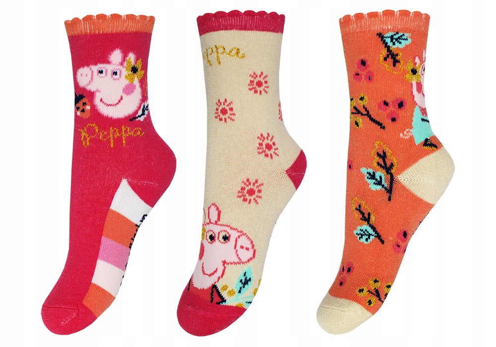 Peppa Wutz Flower Kinder Socken 23-34