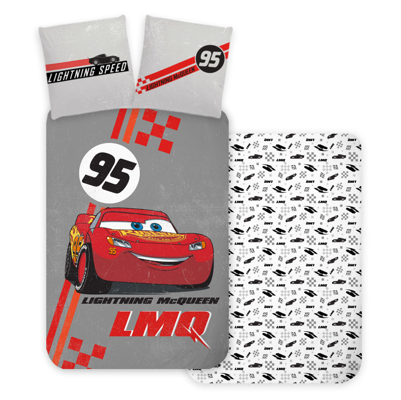Disney Cars LMQ Kinderbettwäsche 100×135 cm, 40×60 cm