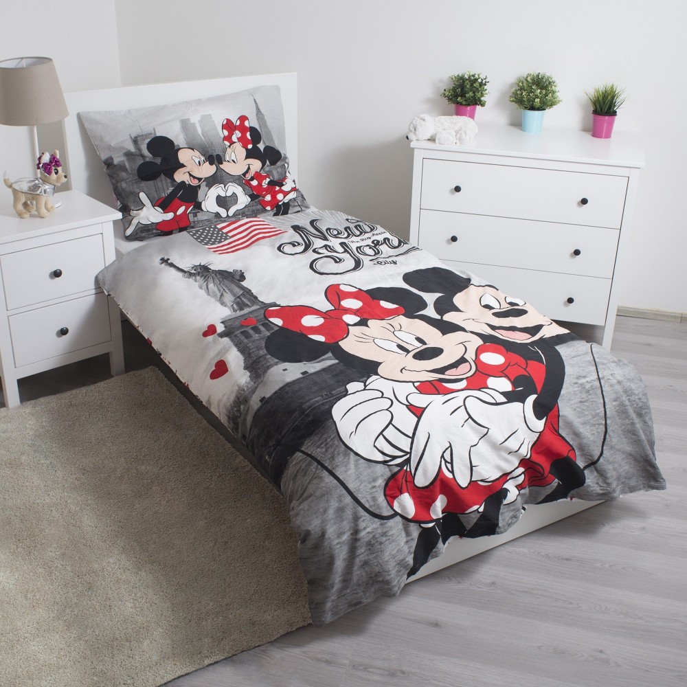 Disney Mickey  Minnie New York Bettwäsche-Set 140×200cm, 60×80 cm