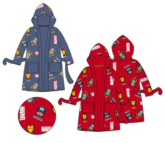 Avengers Marvel Kinder Bademantel 4-10 Jahre