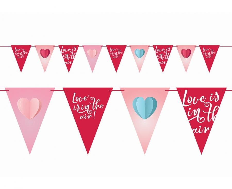 Liebe Love is in the air Wimpelkette 270 cm