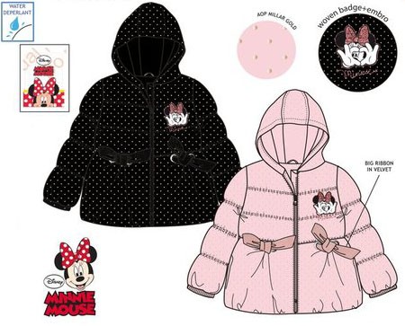 Disney Minnie  gefütterte Kinderjacke 3-8 Jahre
