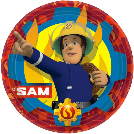 Feuerwehrmann Sam Fire Pappteller 8 Stk 23 cm