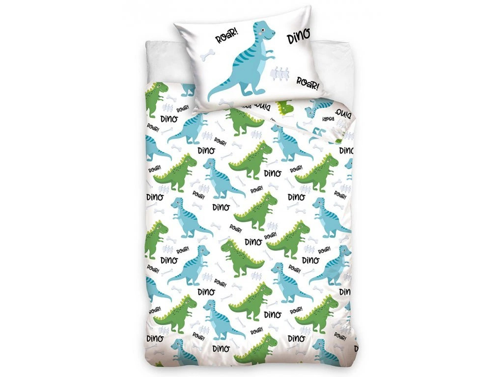 Dinosaurier Roar Kinderbettwäsche-Set 90x120 cm, 40×60 cm