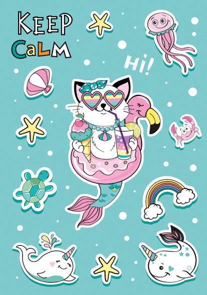 Tiere Cat Vibes A4 Gummibandmappe