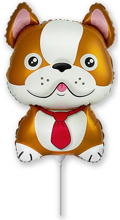 Hund Bulldog Brown Folienballon 36 cm (WP)