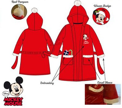 Disney Mickey  Weihnachtskinderbademantel 8 Jahre