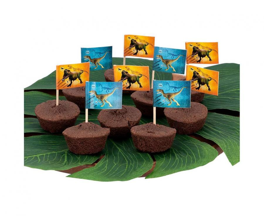 Dinosaurier T-Rex dekorationsstab 24er-pack