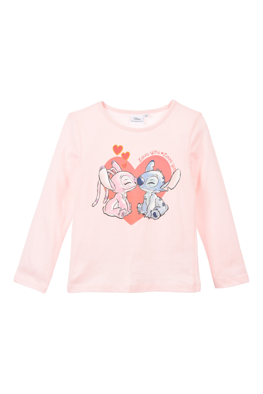 Disney Lilo und Stitch Love Light Kinder Langarm-Shirt, Top 3 - 8 Jahre / 98 - 128 cm