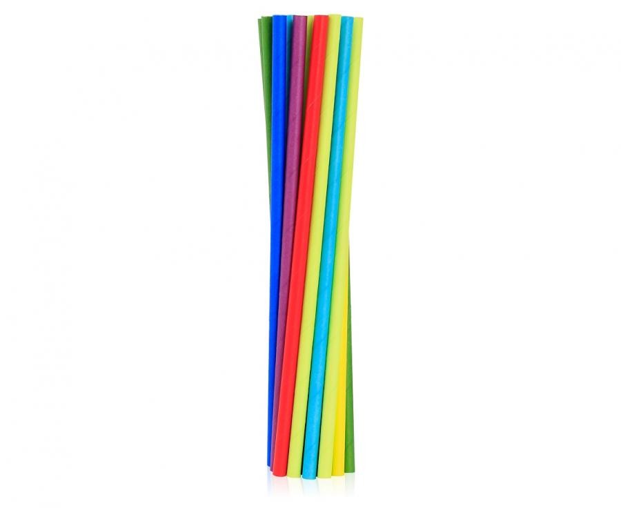 Farbe Rainbow Papierstrohhalm 24er-Set