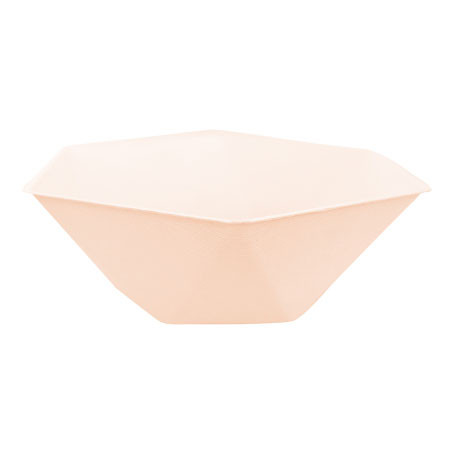 Farbe Vert Decor Pfirsich sechseckiger tiefer Teller 6er Set, 15,8 cm