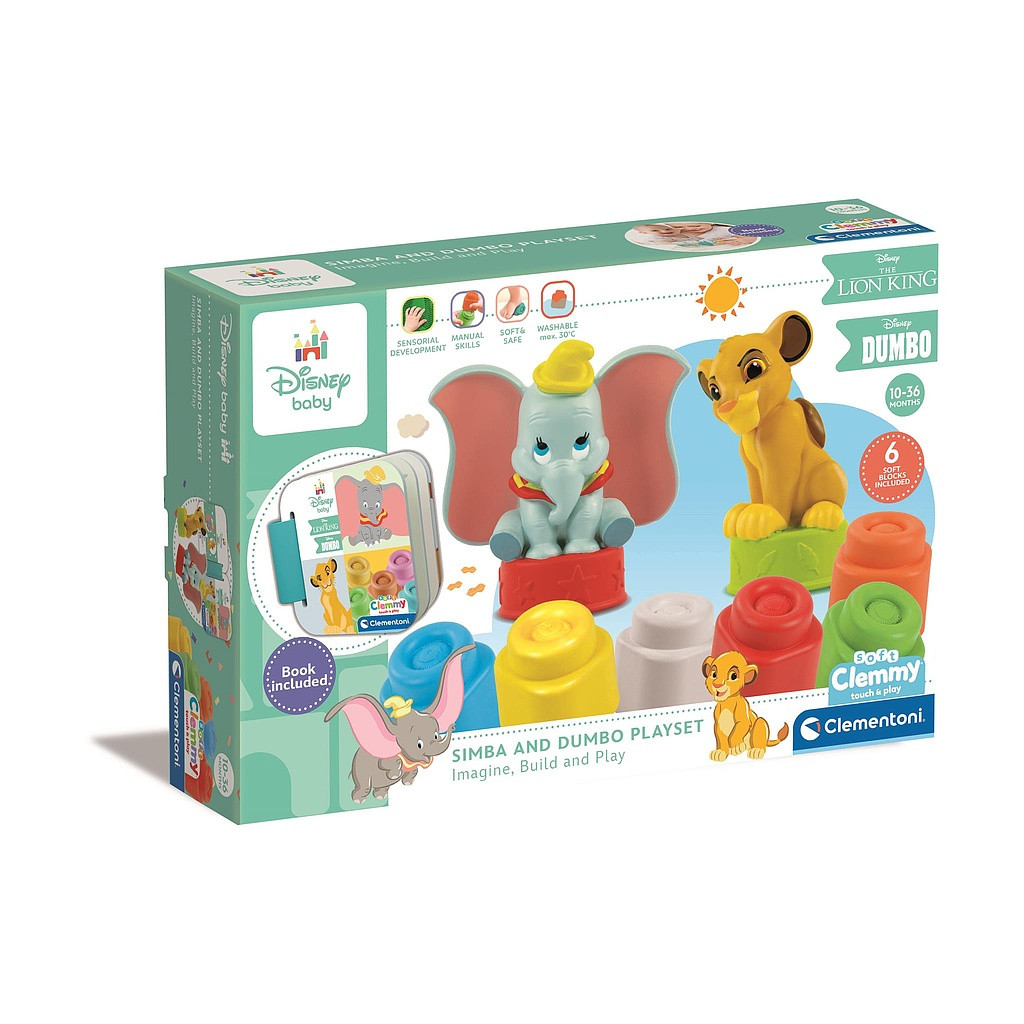 Disney Classics Clemmy Baustein-Satz mit Buch Clementoni