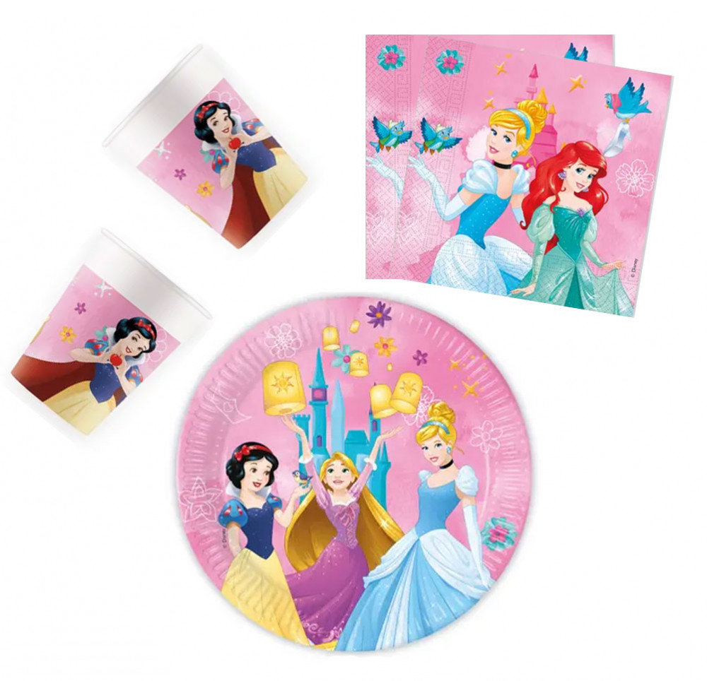 Disney Prinzessin Live Your Story Partyset mit 36 Stück und 23 cm Tellern
