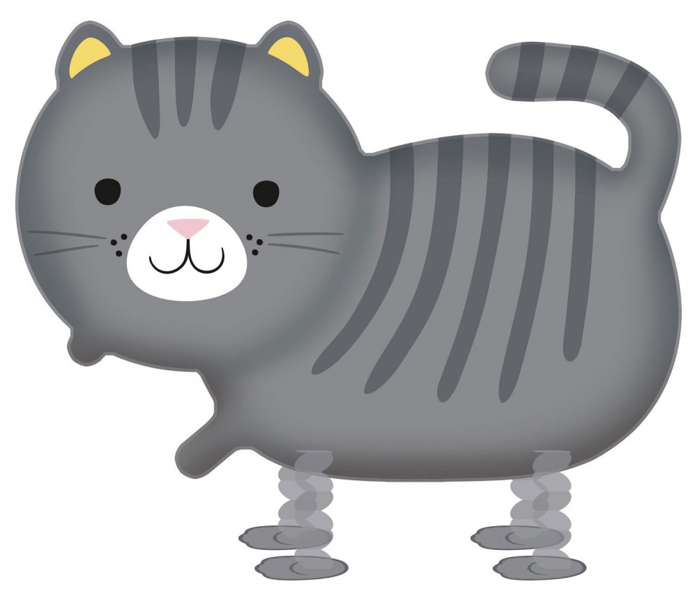 Katze laufender Folienballon 75 cm