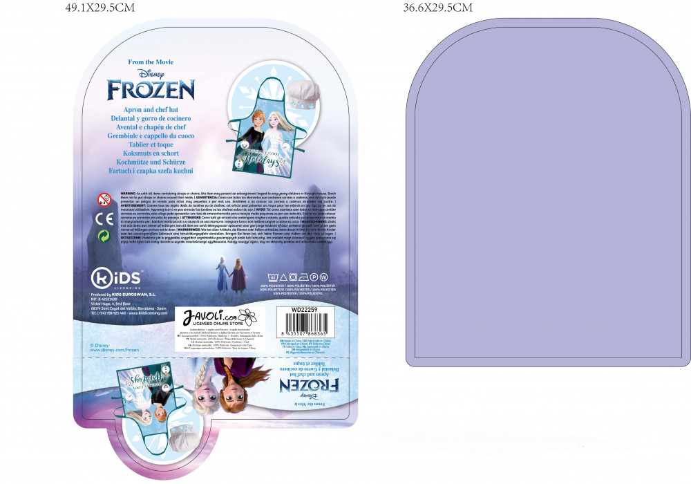 Disney Eiskönigin Royally Cool Weihnachtliche Kinderschürze 2-teiliges Set