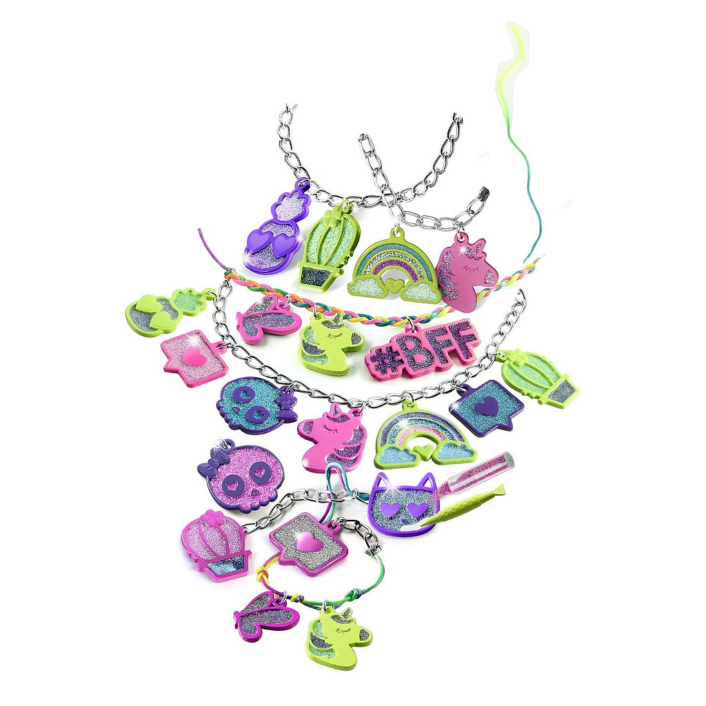 Crazy Chic BFF Kreativ-Set zum Herstellen von Armbändern und Halsketten Clementoni