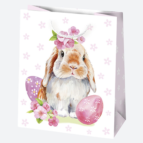 Ostern Flowers Papiergeschenktasche 19x23x10,5 cm