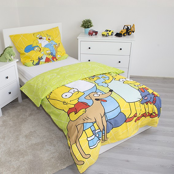 Die Simpsons Bettbezug 140×200cm, 70×90 cm
