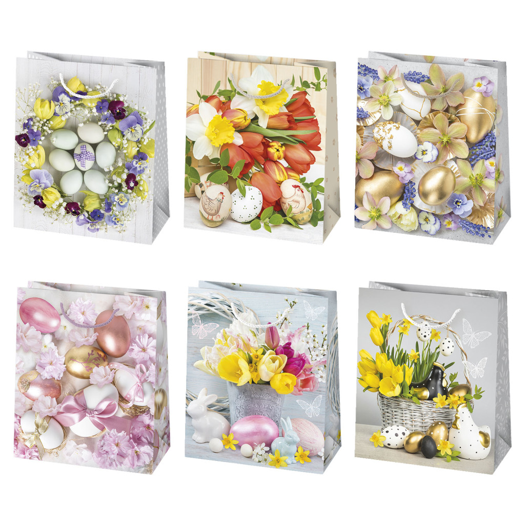 Ostern Colorful Papier Geschenktasche 19x23x10,5 cm