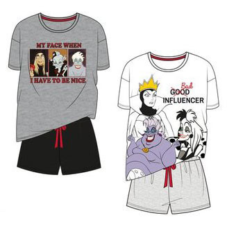 Disney Villains Damen kurze Pyjama S-XL